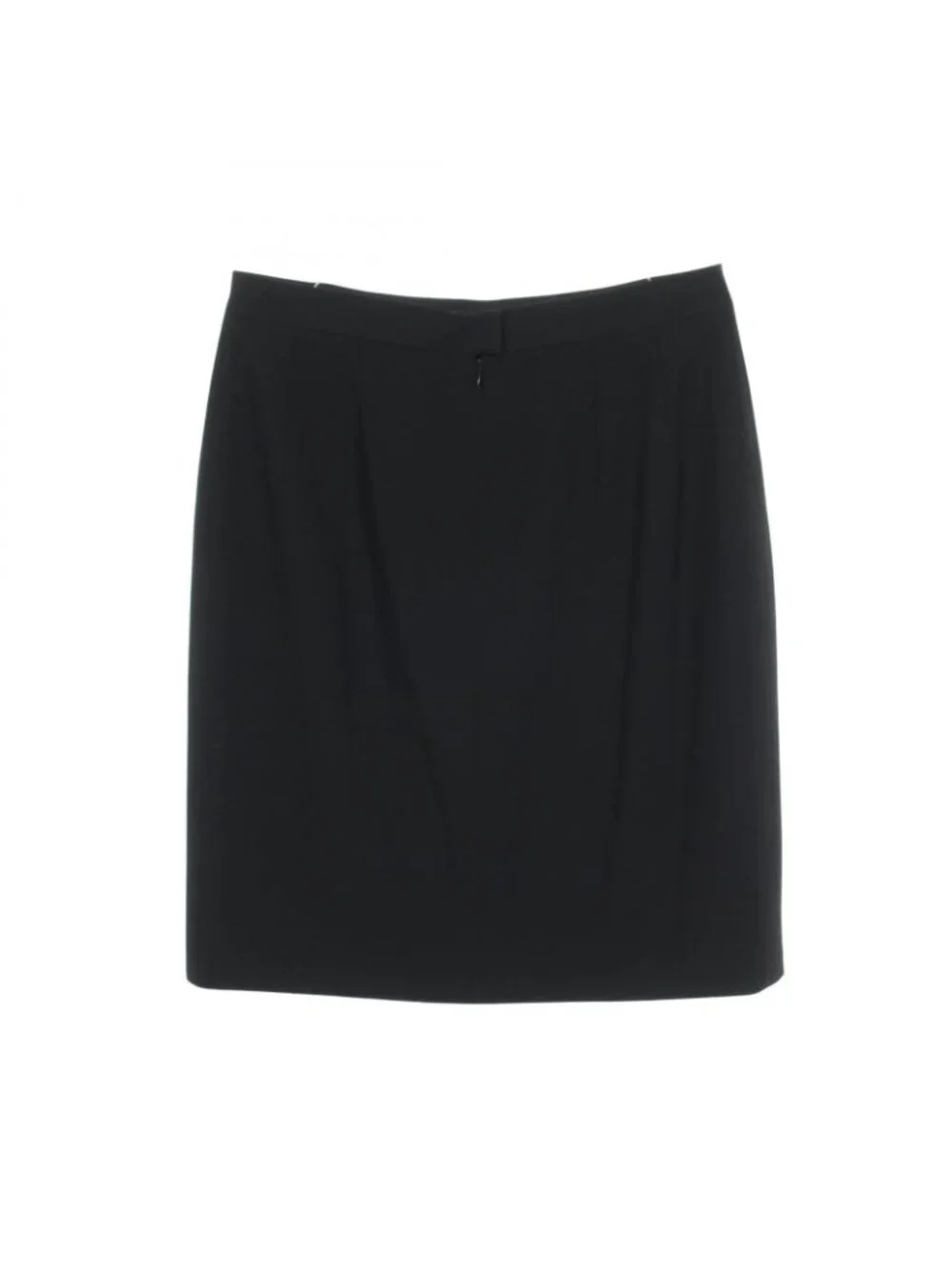 Chanel Skirt CC Logo Button BK Wool